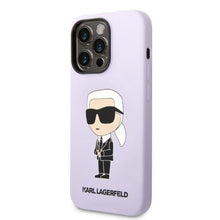 Заредете изображение във визуализатора на галерията – Karl Lagerfeld KLHCP14XSNIKBCU iPhone 14 Pro Max 6.7" hardcase purple/purple Silicone Ikonik
