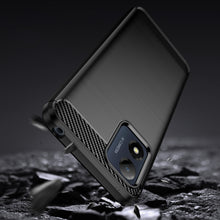 Заредете изображение във визуализатора на галерията – Carbon Case for Motorola Moto E13 flexible silicone carbon cover black
