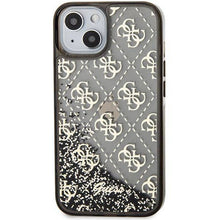 Заредете изображение във визуализатора на галерията – Original faceplate case GUESS GUHCP14XLC4PSGU for iPhone 14 PRO MAX (Liquid Glitter 4G Translucent / purple)
