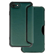 Заредете изображение във визуализатора на галерията – Razor Carbon Book Case for Iphone 7/8/SE 2020/SE 2022 dark green
