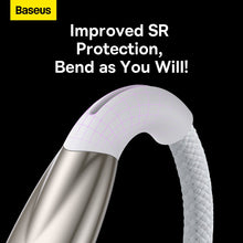 Заредете изображение във визуализатора на галерията – BASEUS cable USB A to Type C Power Delivery 100W Glimmer Series CADH000402 1m white
