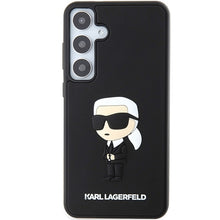 Заредете изображение във визуализатора на галерията – Original Pouch KARL LAGERFELD  hardcase 3D Rubber Ikonik KLHCS24M3DRKINK for Samsung Galaxy S24 Plus black
