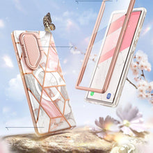 Заредете изображение във визуализатора на галерията – Cosmo Mag Supcase case with MagSafe for Samsung Galaxy S24 Ultra - pink marble
