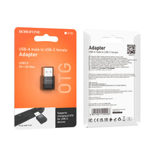 Заредете изображение във визуализатора на галерията – Borofone Adapter BV18 - USB to Type C - black
