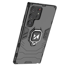 Заредете изображение във визуализатора на галерията – Wozinsky Ring Armor case for Samsung Galaxy S23 Ultra armored cover magnetic holder ring black
