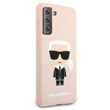 Заредете изображение във визуализатора на галерията – Оригинален гръб Karl Lagerfeld за samsung s21 plus (silicone iconic / pink) - TopMag

