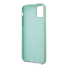 Заредете изображение във визуализатора на галерията – Guess GUHCN58LSLMGG iPhone 11 Pro zielony/green hard case Silicone Vintage Gold Logo
