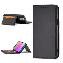 Заредете изображение във визуализатора на галерията – Magnet Card Case case for iPhone 14 Pro flip cover wallet stand black
