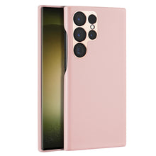 Заредете изображение във визуализатора на галерията – Dux Ducis Grit case for Samsung Galaxy S23 Ultra elegant cover made of artificial leather MagSafe pink
