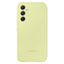 Заредете изображение във визуализатора на галерията – Samsung Smart View Wallet Case for Samsung Galaxy A54 5G Cover with Smart Flip Window Card Wallet Lime (EF-ZA546CGEGWW)
