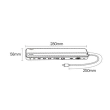 Заредете изображение във визуализатора на галерията – Baseus EliteJoy Gen2 11-Port Type-C HUB Adapter Dark gray（Type-C to HDMI*1+USB3.0*3+PD*1+VGA*1+SD/TF*1+RJ45*1+Type-C Data*1+3.5mm*1）
