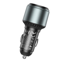 Заредете изображение във визуализатора на галерията – HOCO car charger USB QC + 2x Type C PD 95W Galloper NZ9 black
