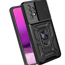 Заредете изображение във визуализатора на галерията – Hybrid Armor Camshield case for Samsung Galaxy A23 5G armored case with camera cover pink
