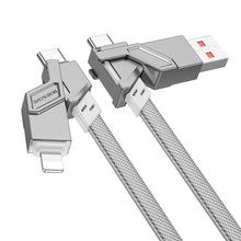 Заредете изображение във визуализатора на галерията – Borofone Cable BU43 Triumph 4 in 1 - USB + Type C na Lightning + Type C - PD 27W 3A 1,2 metres grey
