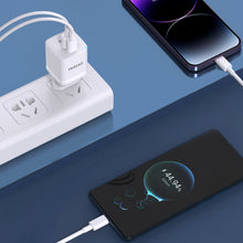 Заредете изображение във визуализатора на галерията – Wall charger GaN 33W PPS USB C/USB Dudao A13Pro - white
