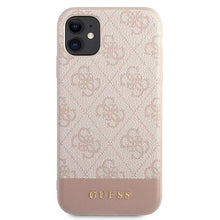 Заредете изображение във визуализатора на галерията – Original Case GUESS - 4G Stripe Collection GUHCN61G4GLPI - IPhone 11/Xr Pink
