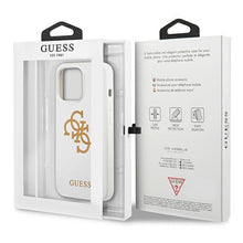 Заредете изображение във визуализатора на галерията – Guess GUHCP13LLS4GGWH iPhone 13 Pro / 13 6,1" biały/white hard case Silicone 4G Logo
