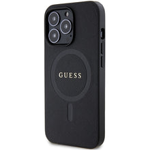Заредете изображение във визуализатора на галерията – Original Case GUESS hardcase Saffiano MagSafe GUHMP13LPSAHMCK for Iphone 13 Pro black
