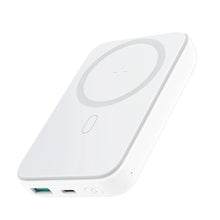 Заредете изображение във визуализатора на галерията – Joyroom Power Bank 10000mAh 20W Power Delivery Quick Charge Magnetic Qi 15W Wireless Charger for iPhone Compatible with MagSafe White (JR-W020 white)
