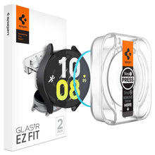 Заредете изображение във визуализатора на галерията – TEMPERED GLASS Spigen GLAS.TR "EZ-FIT" 2-PACK GALAXY Watch 6 (44 MM) CLEAR
