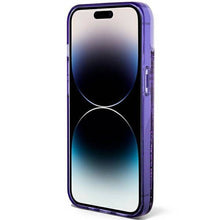 Заредете изображение във визуализатора на галерията – Original faceplate case GUESS GUHCP14SLC4PSGU for iPhone 14 (Liquid Glitter 4G Translucent / purple)
