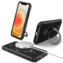 Заредете изображение във визуализатора на галерията – Tel Protect Armor Magsafe Metal Ring Case for Iphone 12 black
