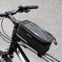 Заредете изображение във визуализатора на галерията – Wozinsky frame bike bag phone cover up to 6.5 inch 1l black (WBB6BK)
