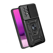 Заредете изображение във визуализатора на галерията – Hybrid Armor Camshield case for Samsung Galaxy A23 5G armored case with camera cover black
