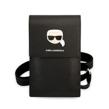 Заредете изображение във визуализатора на галерията – Universal bag for mobile Karl Lagerfeld KLWBSAKHPK (KH Metal / black)
