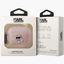 Заредете изображение във визуализатора на галерията – Karl Lagerfeld KLAP2HNCHTCP Airpods Pro 2 cover pink/pink Ikonik Choupette

