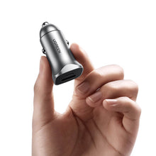 Заредете изображение във визуализатора на галерията – Ugreen fast car charger USB-A / USB-C 30W PD PPS gray (CD130)
