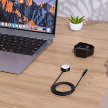Заредете изображение във визуализатора на галерията – Choetech T319 MFI 5W wireless charger for Apple Watch + USB-C cable - black
