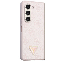 Заредете изображение във визуализатора на галерията – Original Case GUESS - hardcase Leather 4G Triangle Strass GUHCZFD5P4TDPP for Samsun Galaxy Z Fold 5 Pink
