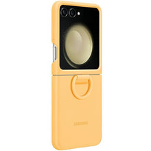 Заредете изображение във визуализатора на галерията – Original Case for Samsung Z Flip 5 Galaxy - Silicone Case with Ring (ef-pf731toegww) APRICOT
