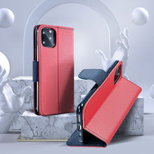 Заредете изображение във визуализатора на галерията – Fancy Book case for IPHONE 15 red / navy
