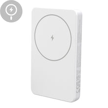 Заредете изображение във визуализатора на галерията – Choetech power bank with magnetic charging 10000mAh MagSafe / Qi / USB C white
