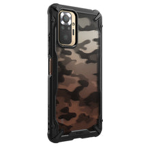 Заредете изображение във визуализатора на галерията – Ringke Fusion X Design durable PC Case with TPU Bumper for Xiaomi Redmi Note 10 Pro Camo Black (XDXI0023) - TopMag
