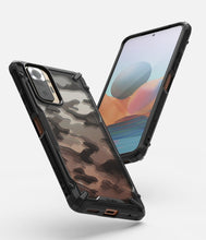 Заредете изображение във визуализатора на галерията – Ringke Fusion X Design durable PC Case with TPU Bumper for Xiaomi Redmi Note 10 Pro Camo Black (XDXI0023) - TopMag
