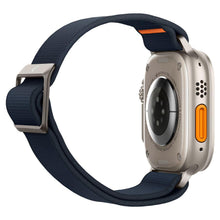Заредете изображение във визуализатора на галерията – Fabric Strap for Apple Watch 4/5/6/7/8/SE/Ultra (44/45/49mm) Spigen Fit Lite Ultra - Navy Blue
