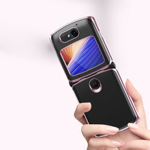 Заредете изображение във визуализатора на галерията – Plating Case hard case Electroplating frame Cover for Motorola Razr 5G black - TopMag
