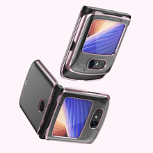 Заредете изображение във визуализатора на галерията – Plating Case hard case Electroplating frame Cover for Motorola Razr 5G black - TopMag
