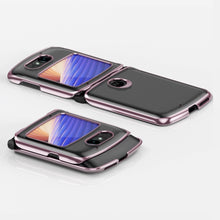 Заредете изображение във визуализатора на галерията – Plating Case hard case Electroplating frame Cover for Motorola Razr 5G black - TopMag
