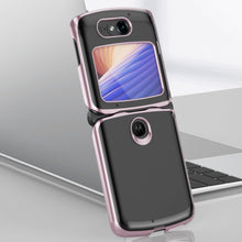 Заредете изображение във визуализатора на галерията – Plating Case hard case Electroplating frame Cover for Motorola Razr 5G black - TopMag
