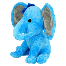 Заредете изображение във визуализатора на галерията – Plush elephant with bow blue
