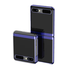 Заредете изображение във визуализатора на галерията – Plating Case hard case Electroplating frame Cover for Samsung Galaxy Z Flip blue - TopMag
