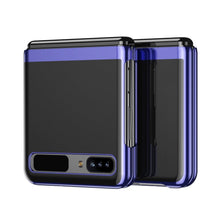 Заредете изображение във визуализатора на галерията – Plating Case hard case Electroplating frame Cover for Samsung Galaxy Z Flip blue - TopMag
