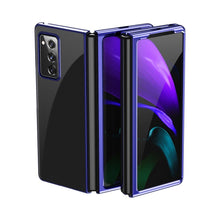 Заредете изображение във визуализатора на галерията – Plating Case hard case Electroplating frame Cover for Samsung Galaxy Z Fold 2 5G blue - TopMag
