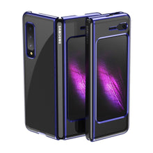 Заредете изображение във визуализатора на галерията – Plating Case hard case Electroplating frame Cover for Samsung Galaxy Fold blue - TopMag
