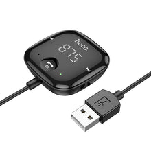 Заредете изображение във визуализатора на галерията – HOCO transmitter FM bluetooth AUX E65 Unity black
