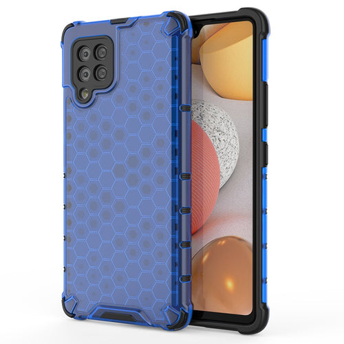 Honeycomb Case armor cover with TPU Bumper for Samsung Galaxy A42 5G blue - TopMag